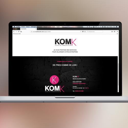 Conception du site web komkstudio.com