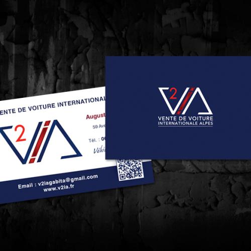 Création du logo V2IA ainsi que des cartes de visite 